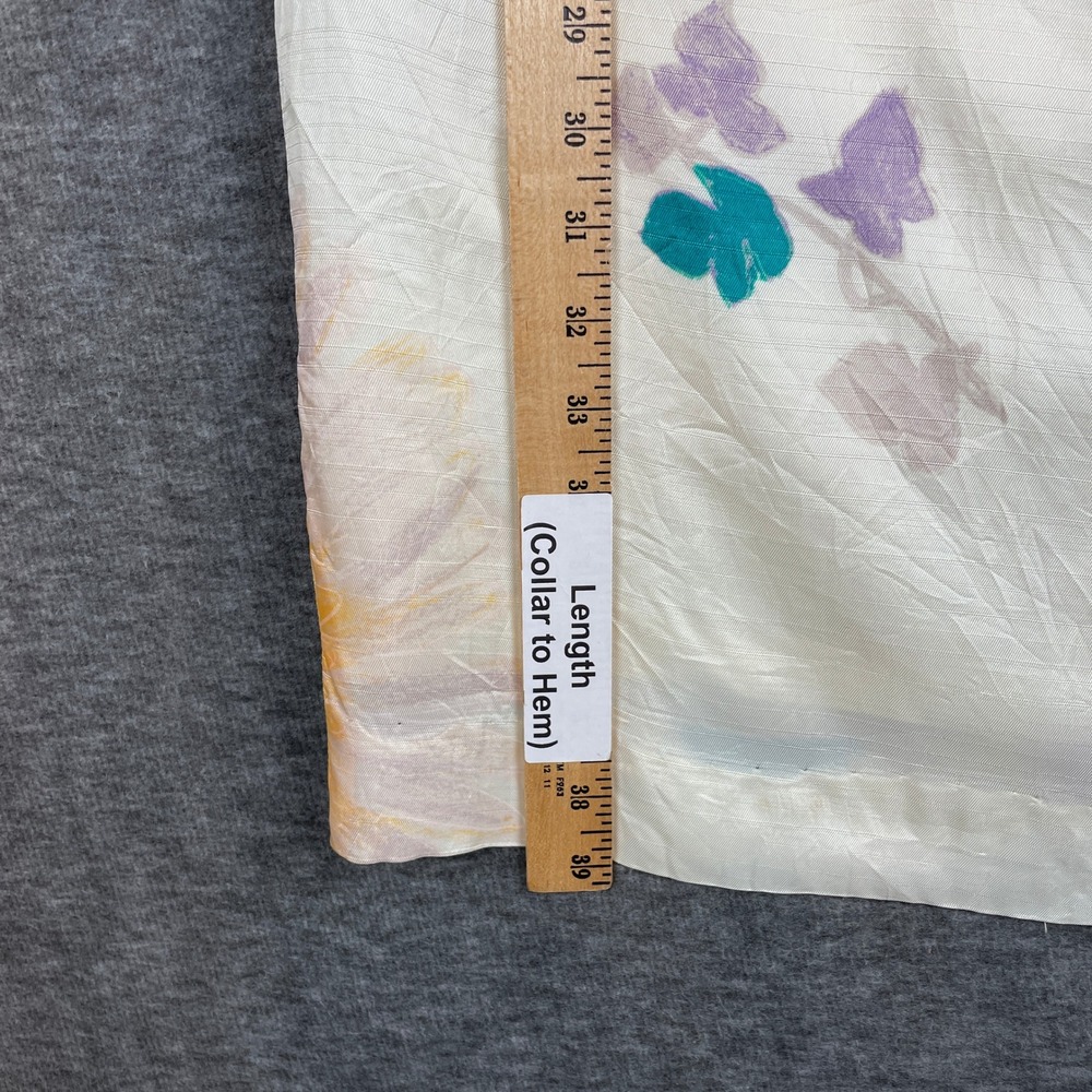 Vintage Jan Sue of California Floral Abstract Shift Dress Cream Yellow Purple - Picture 5 of 5